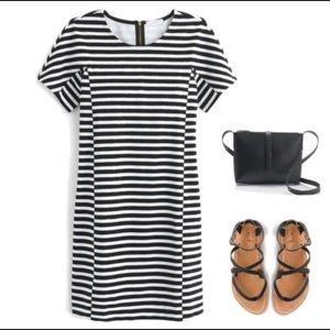 Jcrew striped T-shirt shift dress